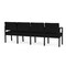 Lesro Lenox Steel 4 Seater with Center Arms, Black/Onyx Seat, Black/Onyx Back, 85.5 W 24.5 L 32 H LS4103 - alternate 3